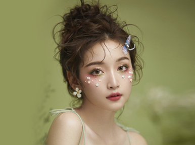 日系唯美風(fēng) 創(chuàng)意貼面妝花絮